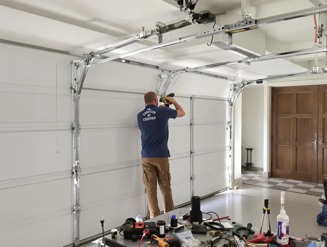 Broadview Heights Garage Door Repair certified technician performing precision garage door repair in Broadview Heights