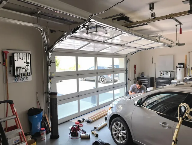 Garage door noise reduction service by Broadview Heights Garage Door Repair in Broadview Heights