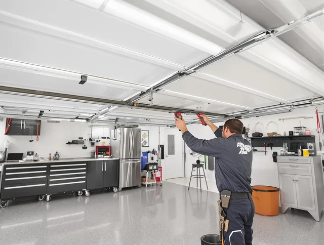 Overhead garage door repair service by Broadview Heights Garage Door Repair in Broadview Heights